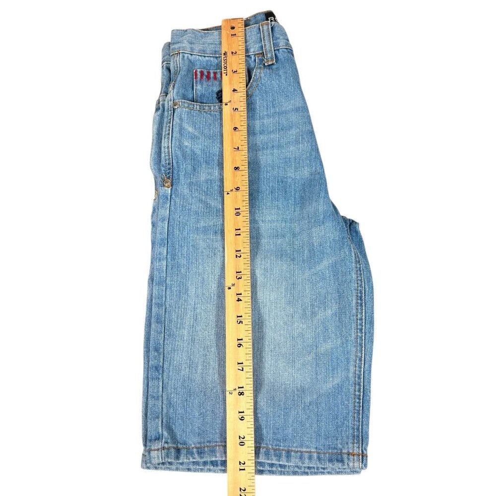 VTG Roca Wear Boys Blue Denim Hip Hop Straight Leg Authentic Jean Shorts Size 10 - Picture 13 of 13